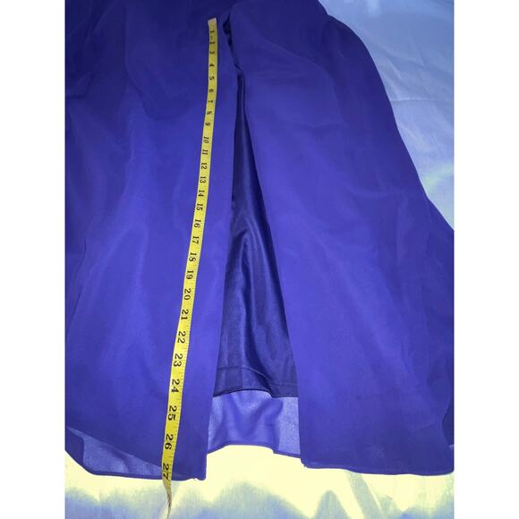 Beautiful Azazie Halter Dress‎ in Grape Chiffon - Size C (14 ) - Built in Cups - Picture 10 of 10